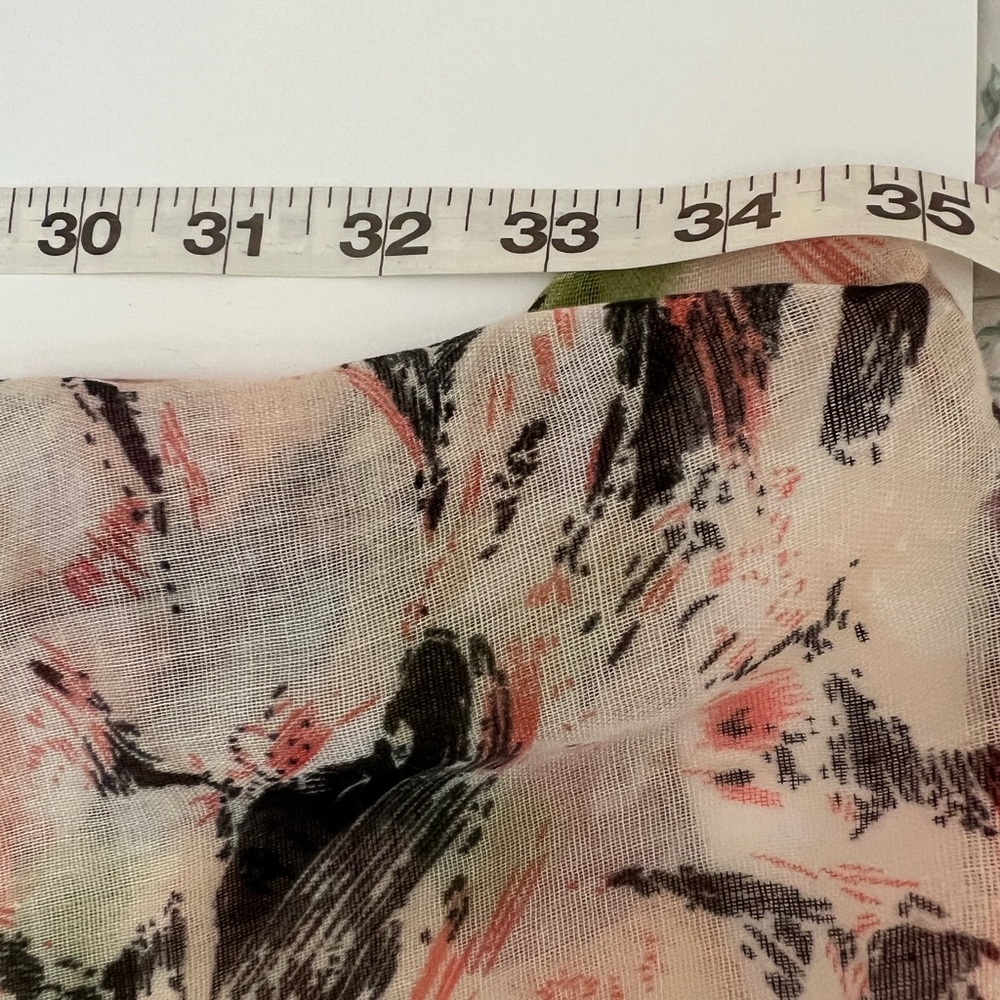Floral Watercolor Lightweight Large infinity Scarf - Multicolor - Picture 3 of 7